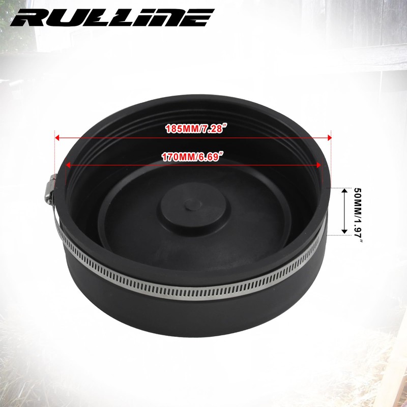 RULLINE 4 PCS 6" Flexible PVC Cap with Stainless Steel