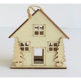 PartyLite Wood Wooden create paint Crafts Fairy Gnome House Tealight Candle Christmas