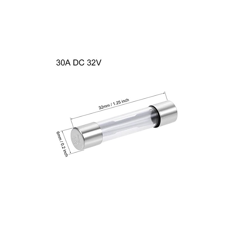 sourcing map Fuses 30 A DC 32 V 6 x