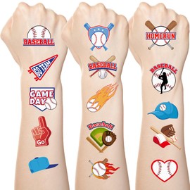 Ceiba Tree Baseball Temporary Tattoos Baseball Party Supplies 90Pcs Softball Tattoos Sports Theme Party Favors