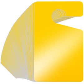 Vicenpal 100 Pack Blank Parking Permit Hang Tag Parking Placards Hang Tag 3 x 5 Inch for Car Rear View Mirror(Yellow)