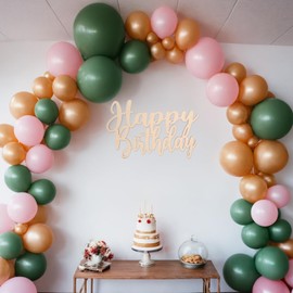 Wooden Happy Birthday Background Sign - Happy Birthday Unfinished Large Wood Sign Decorations, Home Door Wall Birthday Party Decor Photo Props (Wooden Happy Birthday Background Sign B)