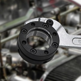 LEONTOOL Adjustable C Spanner Hook Wrench Tool Adjustable Pin Spanner Wrench Tool for Mechanical Equipments Vehicles Tighten Lock Nuts & Bearings, Round Head, 3/4-2"(19-51mm), Chrome-Vanadium Steel