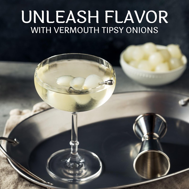 Sable & Rosenfeld Vermouth Tipsy Onions, 5-Ounce Glass Jars (Pack