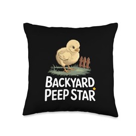 Adorable Baby Chicks in Backyards Coops Gardens Eggs Farm Ru Throw Pillow
