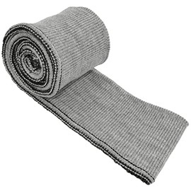 AERZETIX - C56586 - Elastic Fabric/Band 130 x 6.5 cm - for Ribbed Cuffs, Cuffs, Hem, Jacket - Colour Grey - 100% Acrylic - Clothing Knitted Jacket Decoration Creative Projects Sewing