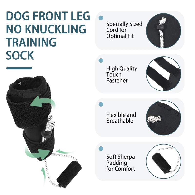 HAPPYHAO Dog Knuckling Brace, Dog Toe Grips for Wrist Arthritis,