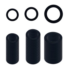 45Pcs Rubber Washers Seals, Black Hose Washer Seal, OD 30/24/19mm O-ring Gasket Seals, Shower Hose Connector Washers, Rubber Ring Kitchen Tap Washers for Pipes Faucets Mechanical Repair