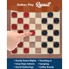 WE Games Wooden Checkers Pieces with Drawstring Storage Bag -