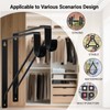 8 Pack Heavy Duty Closet Rod Brackets with Rod Holder