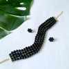 I Jewels Juego de gargantilla de perlas blancas chapadas en