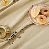 Wracra Macrame Waterproof Table Cloth, Farmhouse Linen Style Round Table