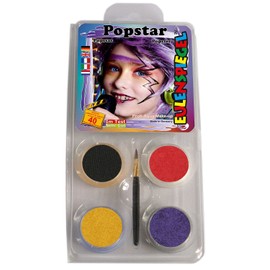 Eulenspiegel 204597 Face Painting Kit Pop Star, Brush & Instructions ? 4 Colours