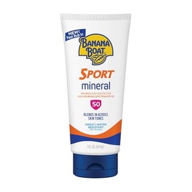 Banana Boat Banana Boat Sport Mineral Sunscreen SPF 50, 5oz | Zinc Oxide Sunscreen Lotion, Sunblock for Sports