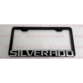 BLVD 3D Silverado Stainless Steel Chrome Finished License Plate Frame Rust Free