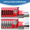 PDKLIN for Jeep JK Front Grille Inserts & Headlight Cover