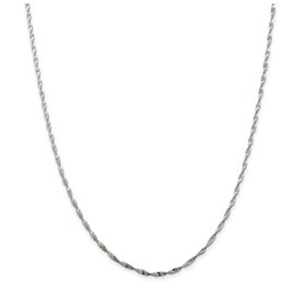 24" Sterling Silver 2mm Twisted Herringbone Chain Necklace