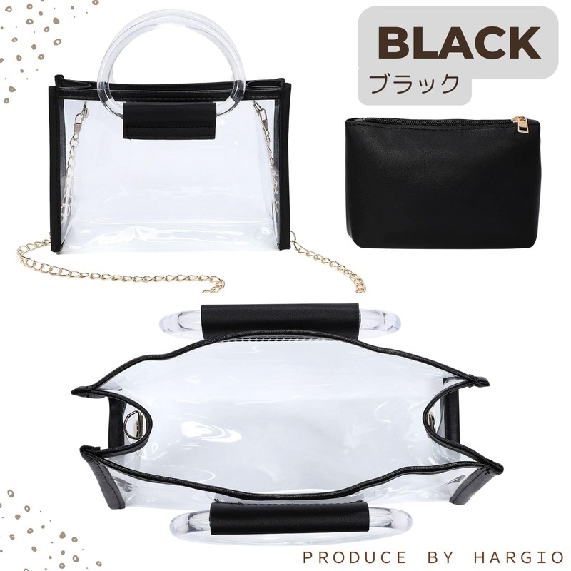 Halgio Clear Bag, Shoulder Bag, Handbag, Women's, Transparent, Small, Mini,