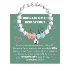 MYOSPARK First Time Mom Gift New Mom Bracelet Jewelry Mommy To Be Gift Pregnancy Gift for Expecting Mother (CA NEW SPROUT BR)