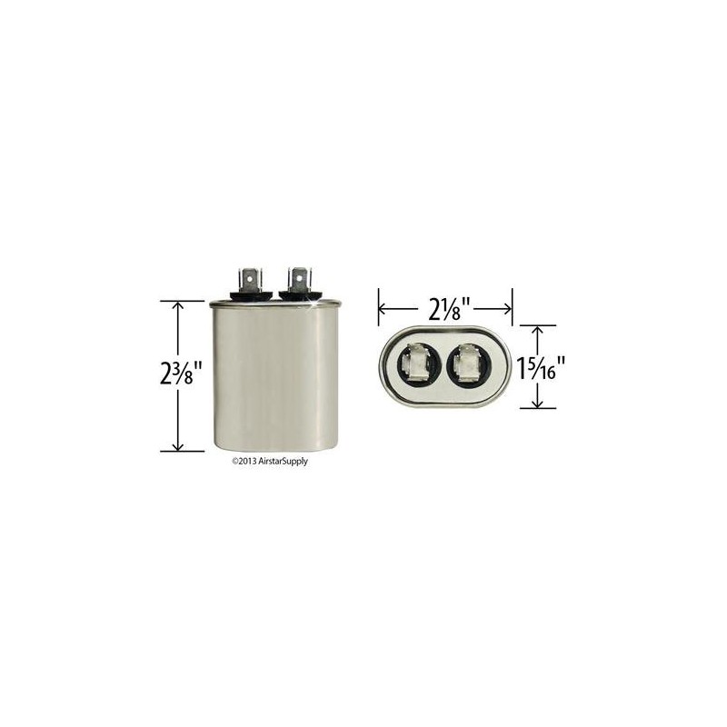 American Standard CPT01865 / CPT-1865 Replacement - 7.5 uf/Mfd 370/440