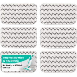 6 paquetes de almohadillas de repuesto para fregona de vapor engrosadas, almohadillas de microfibra duraderas compatibles con Shark S1000/S1000A/S1000C/S1000WM/S1001C, almohadillas lavables para