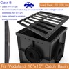 Cast Iron Drain Grate, Driveway Channel Cover 16x16 in |
