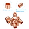 PATIKIL 10 Pack 1/4"/ 6mm Wire Rope Stop Sleeves Copper