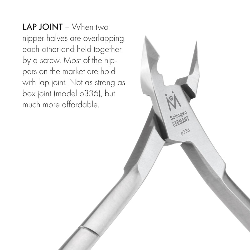 GERMANIKURE Professional Cuticle Nipper in Leather Case, Double Sharpened, Single