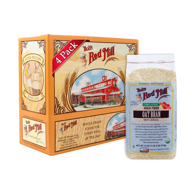 Bob's Red Mill Organic Oat Bran Hot Cereal, 18 Ounce