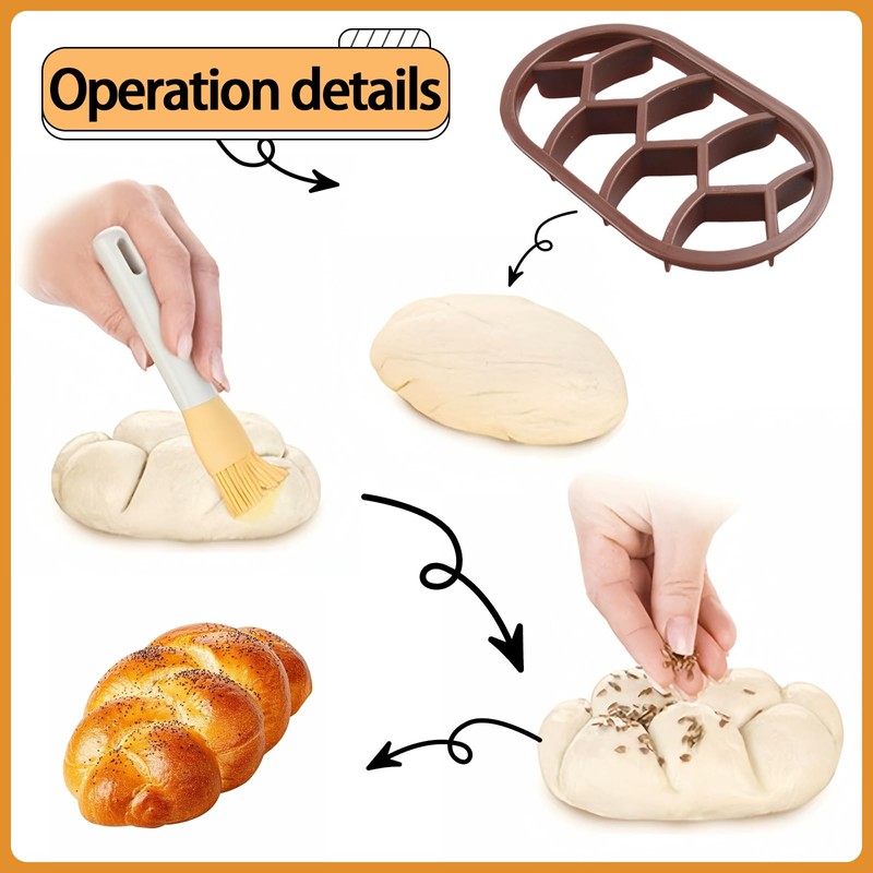 ZWLIYCHN Kaiser Roll Stamp 2Pcs Bread Roll Stamp Bread Dough