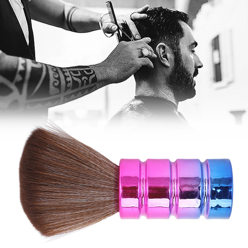 Neck Duster Brush Soft Nylon Bristles Electroplate Ergonomic Barber Hair