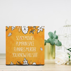 grapehiker Pumpkin Decor Wooden Signs - Fall Signs for Home Decor, Fall Wooden Signs, Fall Decorations for Home, Fall Decorations Indoor, Fall Room Decor