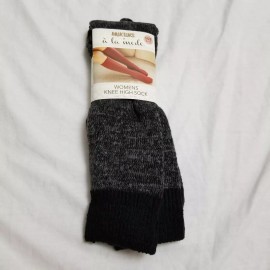 Mukluks NEW Mukluks A La Mode Knee High Socks Dark Gray Black Size 6-11