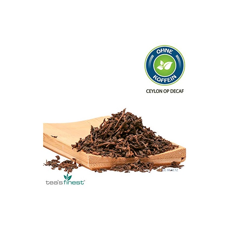 tea`s finest® Black Tea Ceylon OP (Decaffeinated) (250 grams)