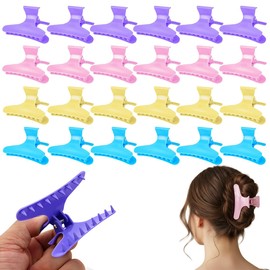 24pzs Pinzas para el Cabello, Pinza Grande para el Cabello de Mujer, Hair Clips con Resorte Fuer, Antideslizantes,para Cabello Fino, Grueso y Rizado (Multicolor)
