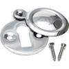 Victorian Keyhole Covered Escutcheon Chrome Covered Round Front Door Keyhole