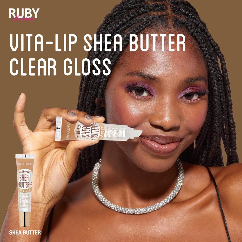 Ruby Kisses Broadway Vita-Lip Clear Lip Gloss (10 Pack), Hydrating