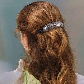 Mistofu 3 Pcs Banana Hair Clips for Women,Non-Slip French Twist Hair Styling Barrettes Concord Flat Clips for Thin Hair,Hair Accessories for Long Hair Stylish Lay Down Hair Clips