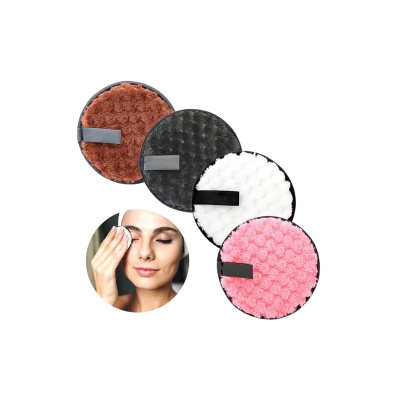 Paquete de 10 pads desmaquillantes algodon reutilizables, Discos Desmaquillantes de