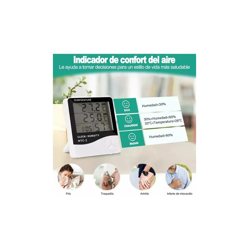 4pcs Higrometro Digital Termometro Htc-2 Medidor De Humedad