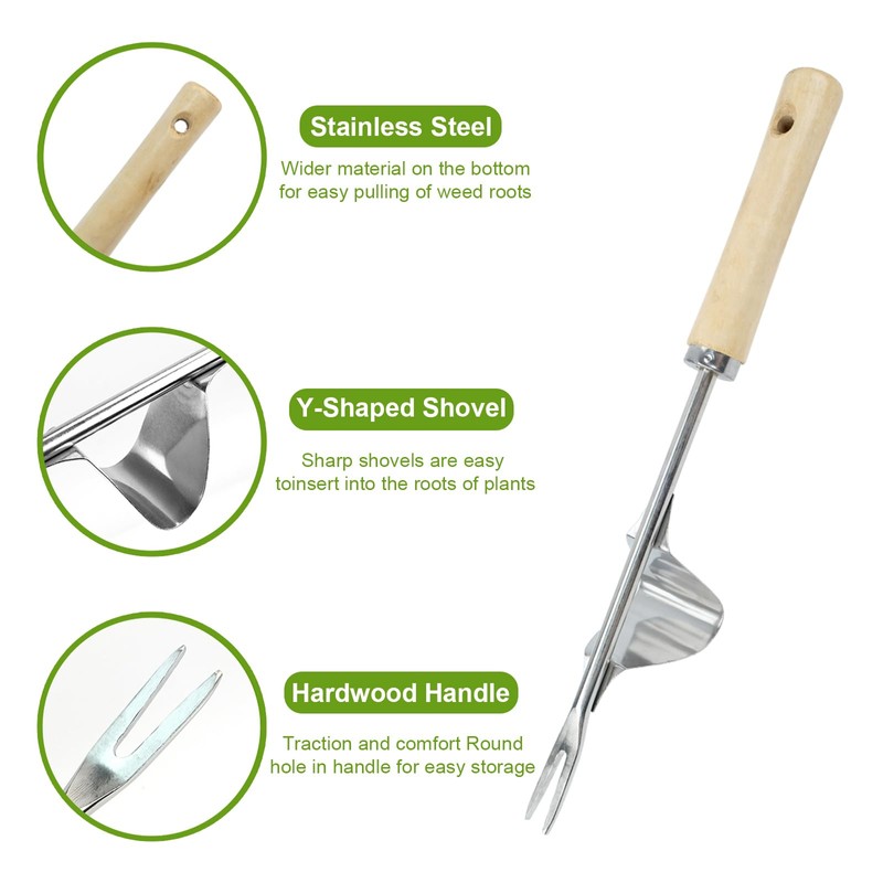 FUZVOL 2 Weed Tool and 1 pair of black gloves
