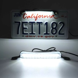 EVOTECH Xenon White License Plate Light Extremely Bright LED Assembly Fits Trailer Truck
