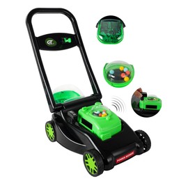 Kids Lawn Mower with Realistic Grass-Cutting Action and Sounds – No Batteries Required | Fun Outdoor Push Toy, Birthday Gift & Halloween Present for 3, 4, 5, 6, 7, 8 Year Old Boys and Girls (Black)