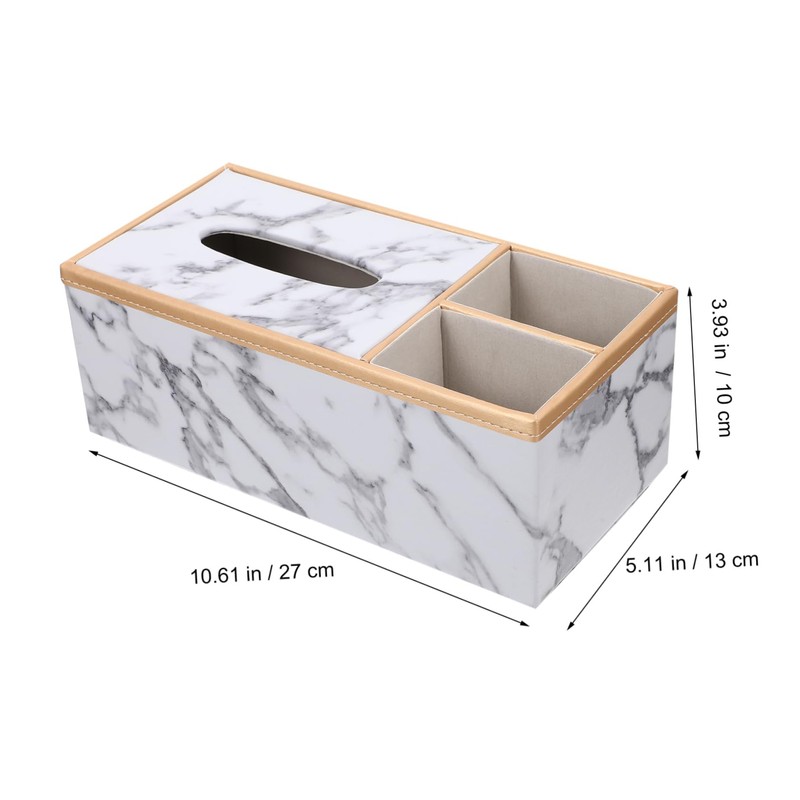 ABOOFAN Nordic Marble Tissue Box Holder Elegant Design for Home