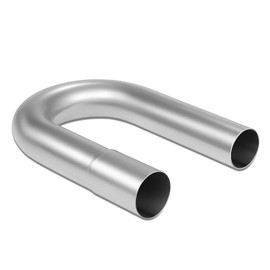DNA MOTORING 2 Inches Mild Steel DIY Custom Exhaust Tubing 180 Degree U-Bend, Universal Fit, ZTL-PP-20-180-RAW