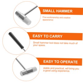 jojofuny 4pcs Metal Mini Multifunction Hammer Soft Hard Mallets for Woodworking Diy Projects