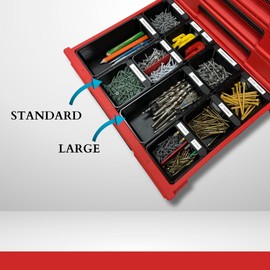 Pro Bins by Pro Home Products - Compatible with Milwaukee Packout 4-Drawer System - With label tabs - Made in USA - (Size Large - 2 pack)