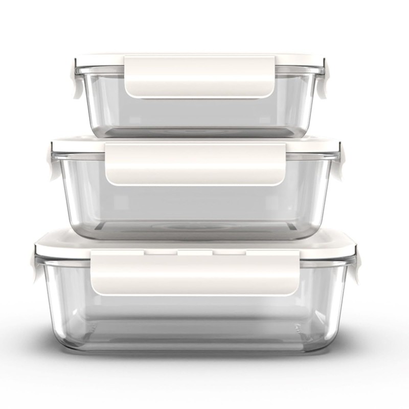 GENIEX Glass Vacuum Seal Containers for Food Storage (Sealer sold