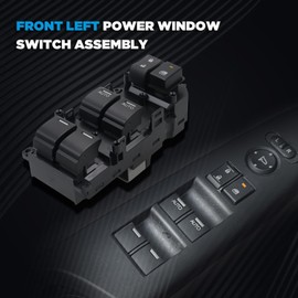 AITKEN Master Power Window Switch Driver Side Compatible with 2009-2015 Honda Pilot, 2008-2012 Accord, 2011-2014 TSX P/N 35750-SZA-A31 35750-SZA-A21.