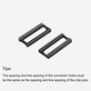 sourcing map DIP IC Chip Socket Adapter Flat Pin 32P